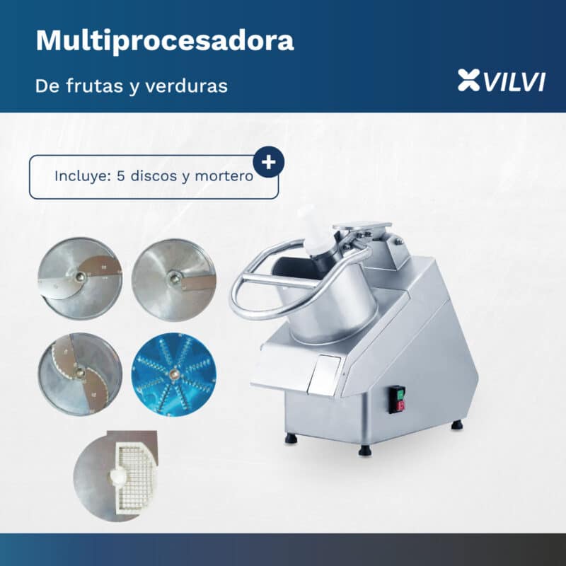 Multiprocesadora De Frutas Y Verduras Con 5 Discos Vilvi multiprocesadora-de-frutas-y-verduras-con-5-discos-vilvi
