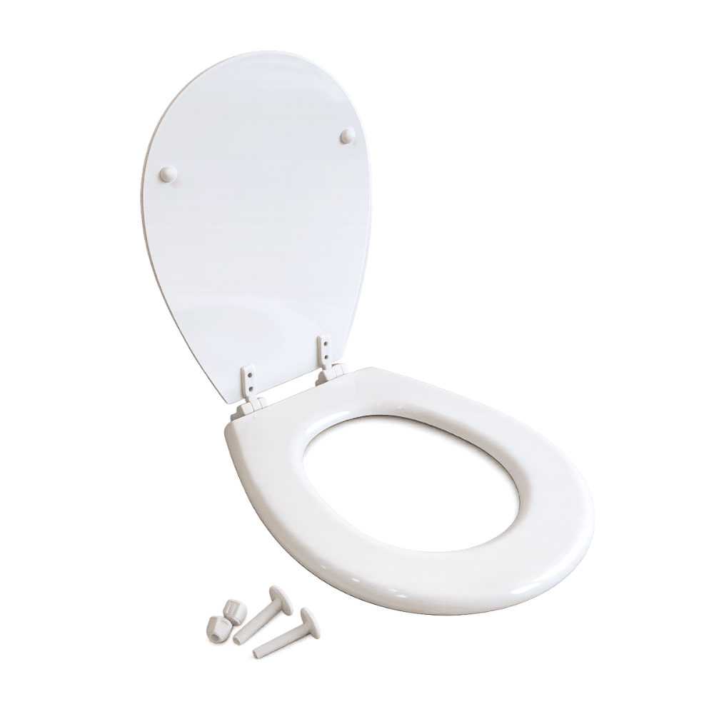 Tapa De Inodoro Universal Madera 44.5 X 36 Cm Blanco